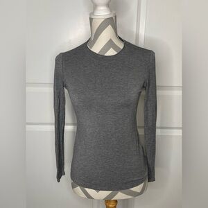 Lafayette 148 Small Gray Long Sleeve Tee